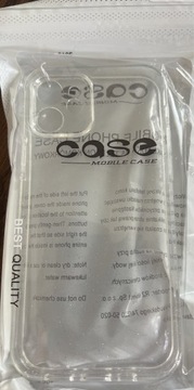 iPhone 15 case clear z drobinkami 