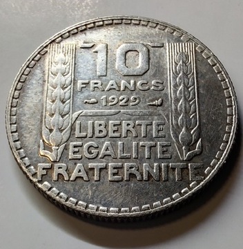 FRANCJA 10 Francs 1929 ŁADNA srebro 