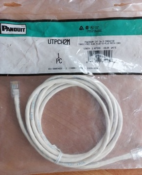 Patch cord U/UTP kat.5e PVC 2m Panduit biały