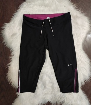 Czarne legginsy getry krótkie Nike S