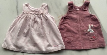 Mothercare sztruksowa sukienka 1-3m, Cool club 