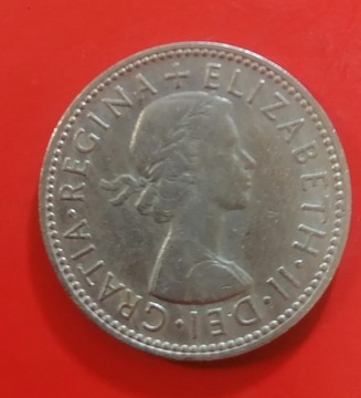 Anglia Elżbieta II Shilling 1955 Mn herb Szkocji