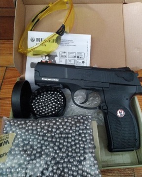 Pistolet 6 mm co2 Ruger P345 okazja plus kulki