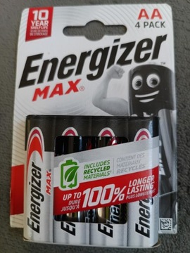 Baterie Energizer Max AA R6 1,5V 4 sztuki