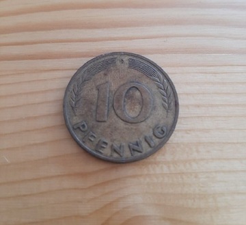 10 pfennig 1950r