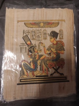 Papirus z obrazem z Egiptu z doliny królów 