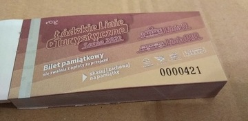 Bilet pamiątkowy Łódzkie Linie Turystyczne 2022