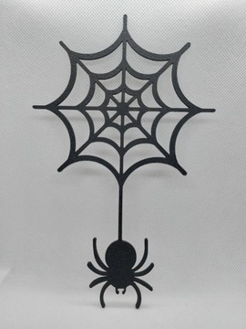 Pająk z pajęczyną, Halloween, 2D, dekoracja