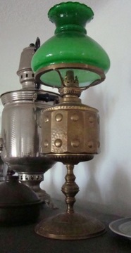 Okazała lampa naftowa Secesja Judaica