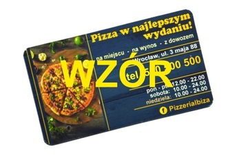 Wizytówki magnetyczne Magnesy reklamowe Pizzeria 4