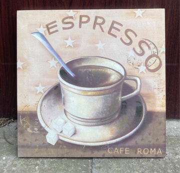 Obraz kawa espresso. Kuchnia kawiarnia 38x38