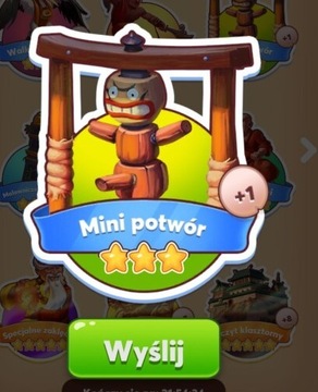 Mini potwór naklejka Coin Master 