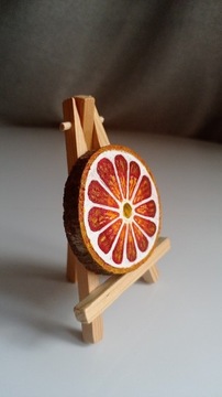 OBRAZ malowany RĘCZNIE| Grapefruit. Pomarańcza 