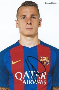 Lucas DIGNE oryginalny autograf! BARCELONA