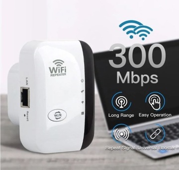 Wzmacniacz sygnału WiFi Repeater 300Mbps