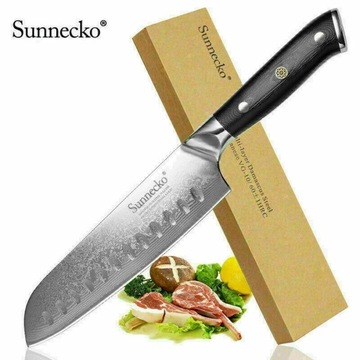 Nóż SANTOKU SUNNECKO CLASSIC 18 DAMAST VG10 Japan