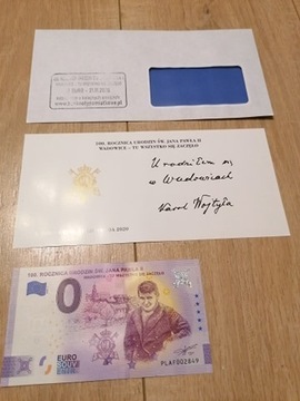 Banknot 0 euro Jan Paweł II Wadowice