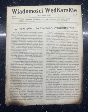 Wiadomości Wędkarskie Maj 1936 r - nr 3