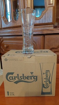 Carlsberg Szklanki Pokale Piwo 300 ml 3 Sztuk