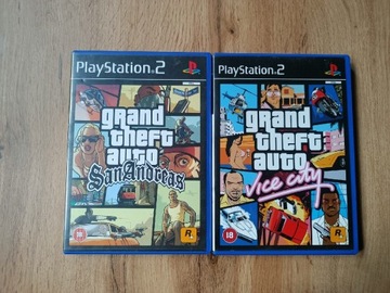 Grand Theft Auto Vice City i GTA San Andreas PS2
