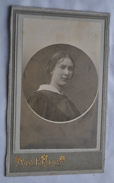stara fotografia karta wizytowa kobiety portret