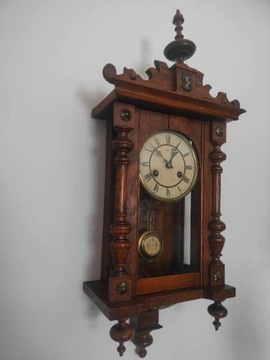 Antyczny dębowy zegar Junghas 1895 r.