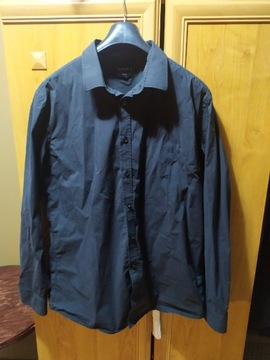 Koszula męska czarna elegancka 45/46 klatka 128 cm