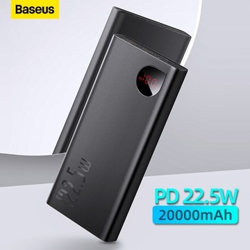 BASEUS Power Bank 20000mAh 22.5W Szybkie Ładowanie