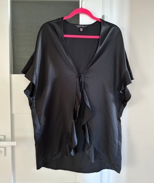Czarny szlafrok satynowy Victoria's Secret kimono