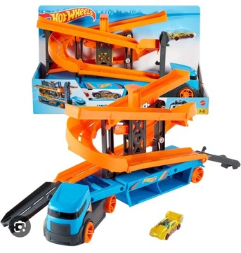 Hot Wheels, City, Transporter, Tory zjazdowe 2w1