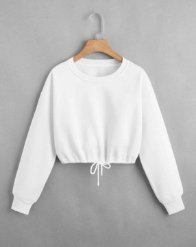 Biała czarna bluza damska ściągacz różne rozmiary