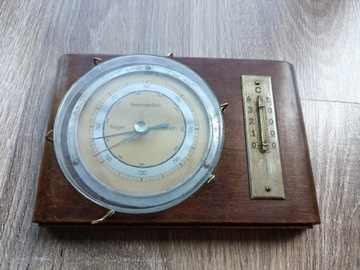 Antyk Stary Barometr z termometrem