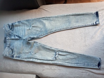 Spodnie jeansy slim rurki RESERVED vintage, r. 36