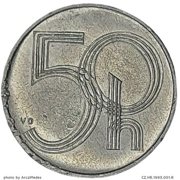 50 halerzy 1993, Czechy