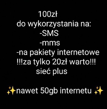 Witam sprzedam startówki 100zl na start, siec plus