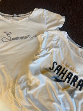 Dwie koszulki letnie z modelem Sahara chwost
