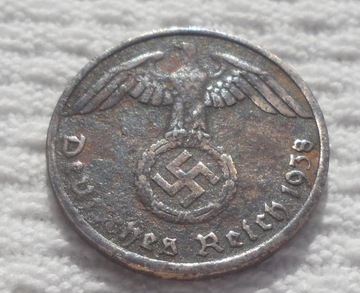 III Reich 1 reich fenig reichspfennig 1938 A