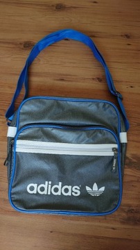 Adidas torba na ramię listonoszka szara niebieska przez głowę torebka 