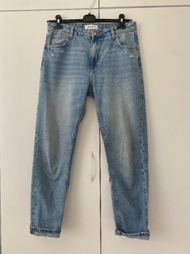 Spodnie jeansowe z mom fit jasne Reserved 40