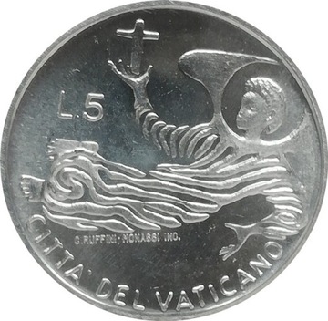 Watykan 5 lire 1969, KM#110