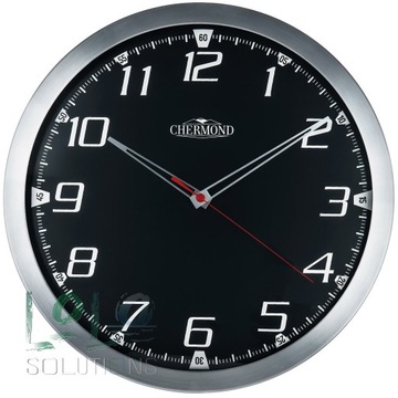 DUŻY Metalowy zegar ścienny Chermond 40cm czarny