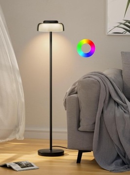 Lampa LED podłogowa RGB dotykowa metalowa