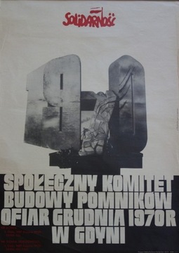 Społeczny komitet budowy pom., Solidarność, plakat