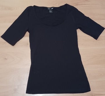 H&M czarna bluzka T-shirt XS 34