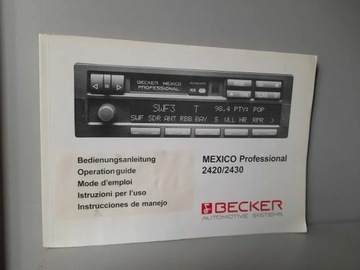 Instrukcja do radia Becker mexico professional