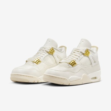 Buty Nike Jordan 4 White & Gold (Metallic Gold) 