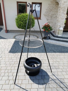 Grill ogrodowy Trójnóg Palenisko nierdzewka 70cm 