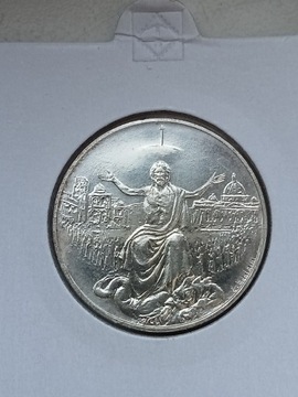 Watykan 500 lir 1984 r Rok Święty srebro 