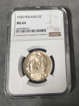 II RP / 5 złotych 1935 / NGC MS64