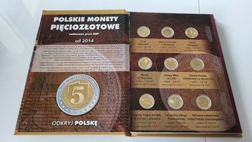 Album z monetami 5zł Odkryj Polskę Komplet 19 szt.